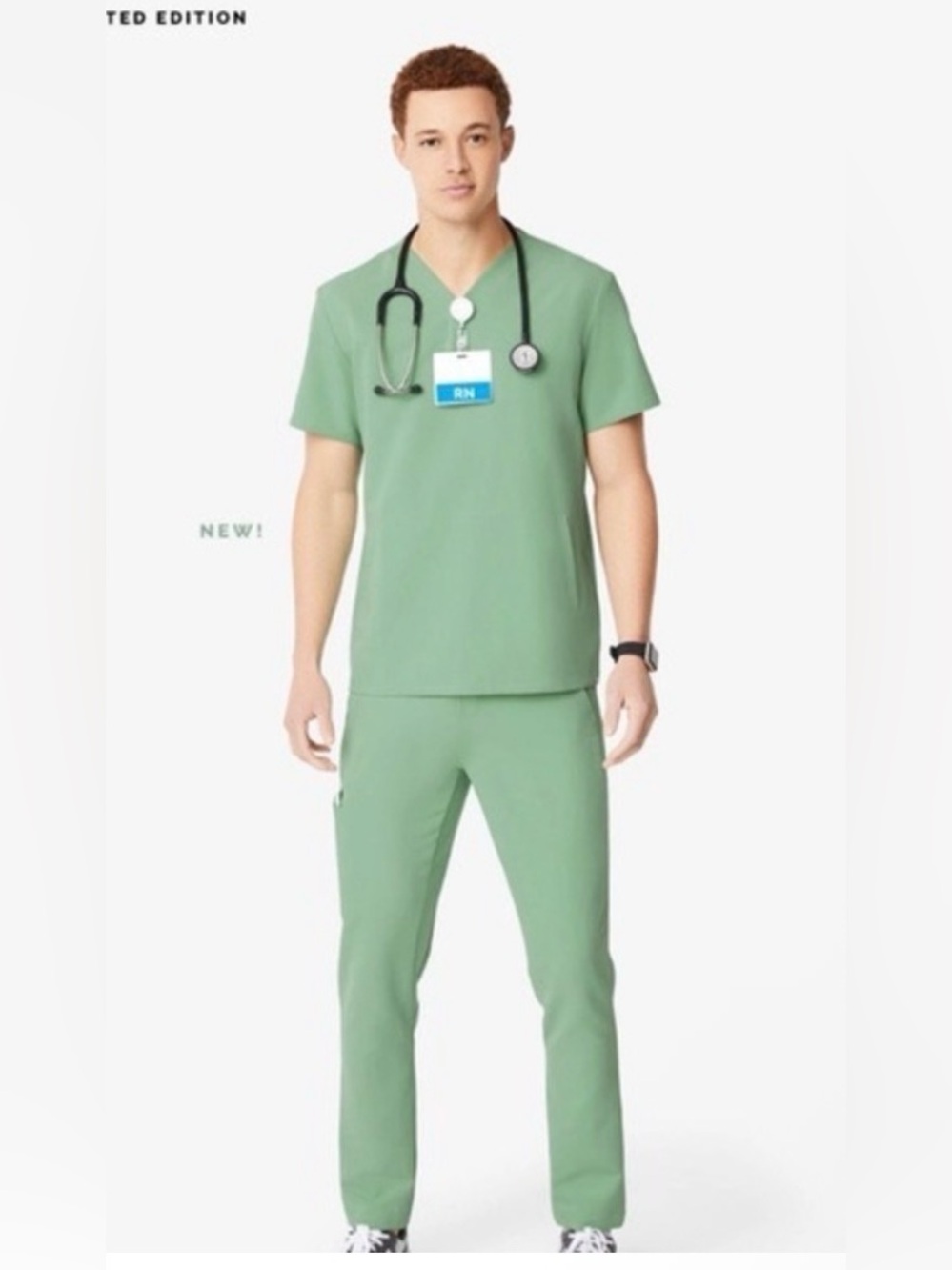 Figs NWT Men’s Axim Seafoam Green Cargo Scrub Pants Medium / Short